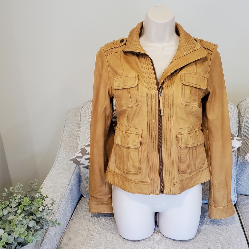 Brand new Lucky Brand leather jacket XS XXS